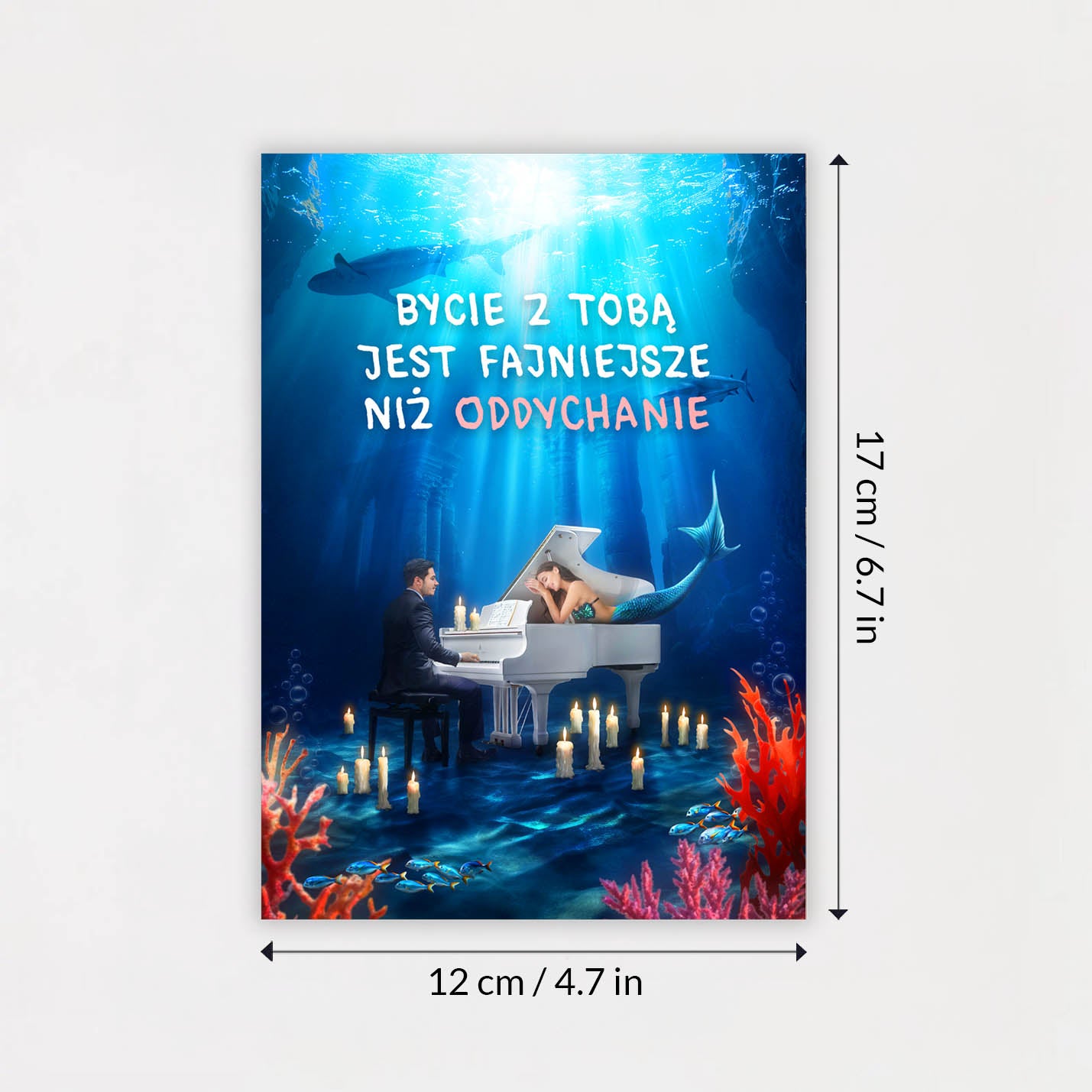 Kartka Ocean „Bycie z Tobą jest fajniejsze niż oddychanie"