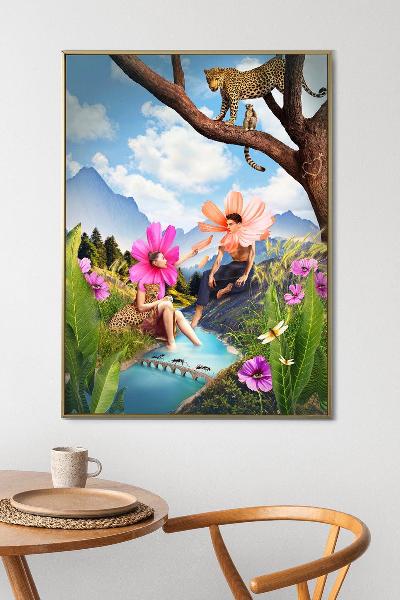 Nowoczesny plakat surrealistyczny, dekoracja ścienna do domu, salonu, pokoju lub biura. Artystyczny i unikalny plakat, który doda charakteru każdemu wnętrzu.