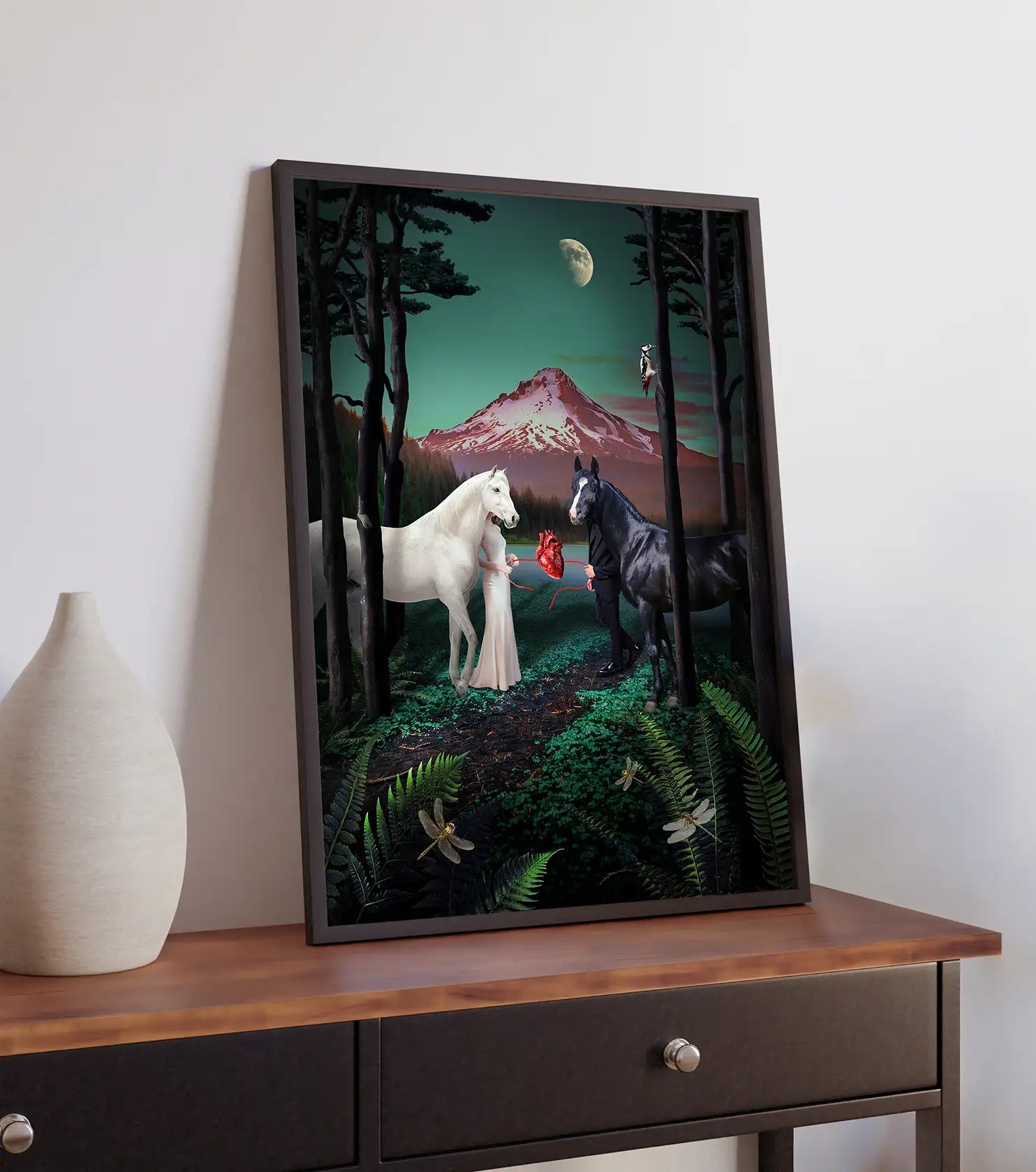 Plakat artystyczny Wild Hearts w nowoczesnym wnętrzu