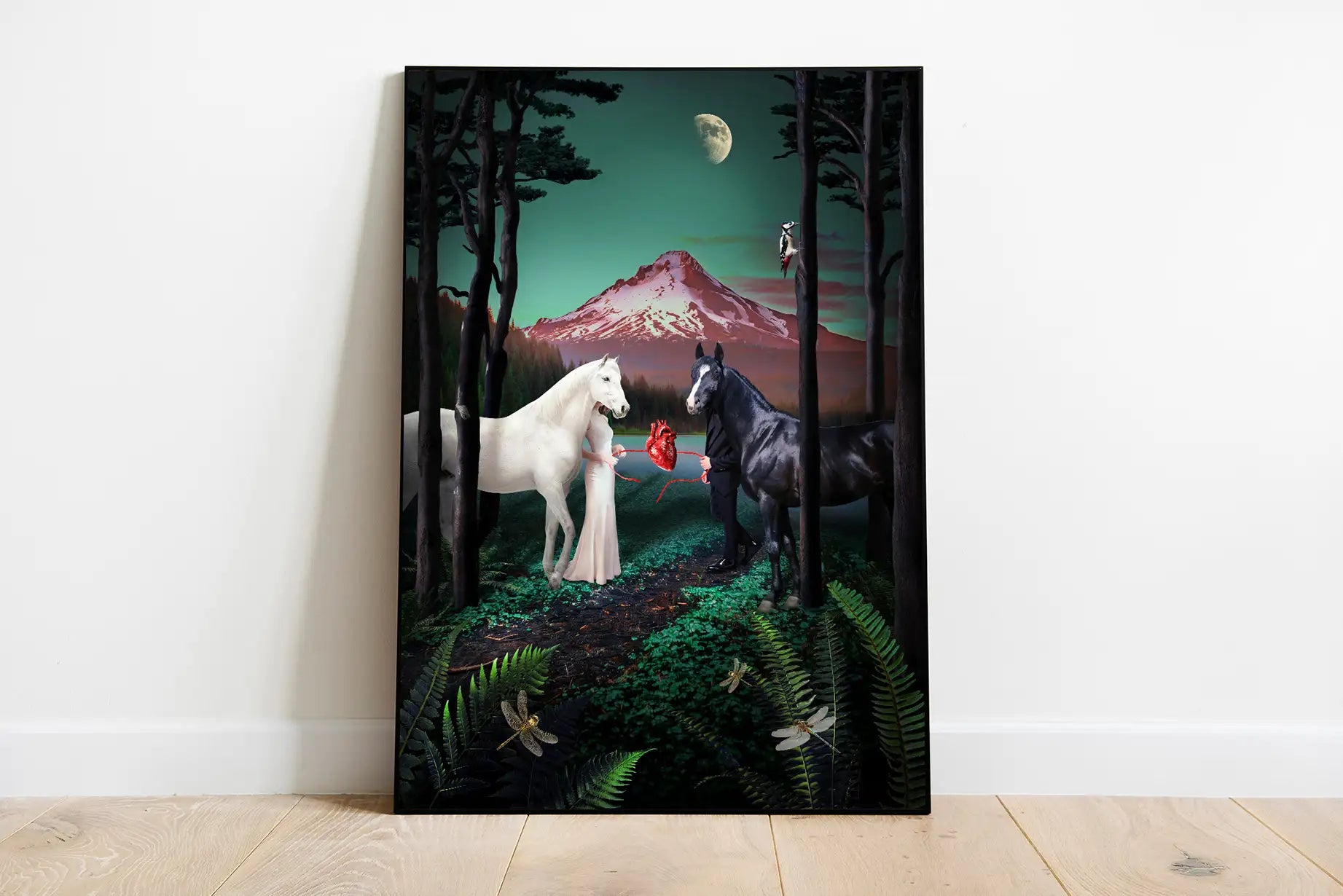 Oprawiony plakat Wild Hearts – dekoracja ścienna artystyczna